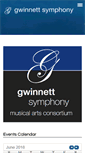 Mobile Screenshot of gwinnettsymphony.org