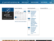 Tablet Screenshot of gwinnettsymphony.org